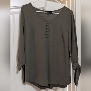 Elegant Olive Green Blouse
